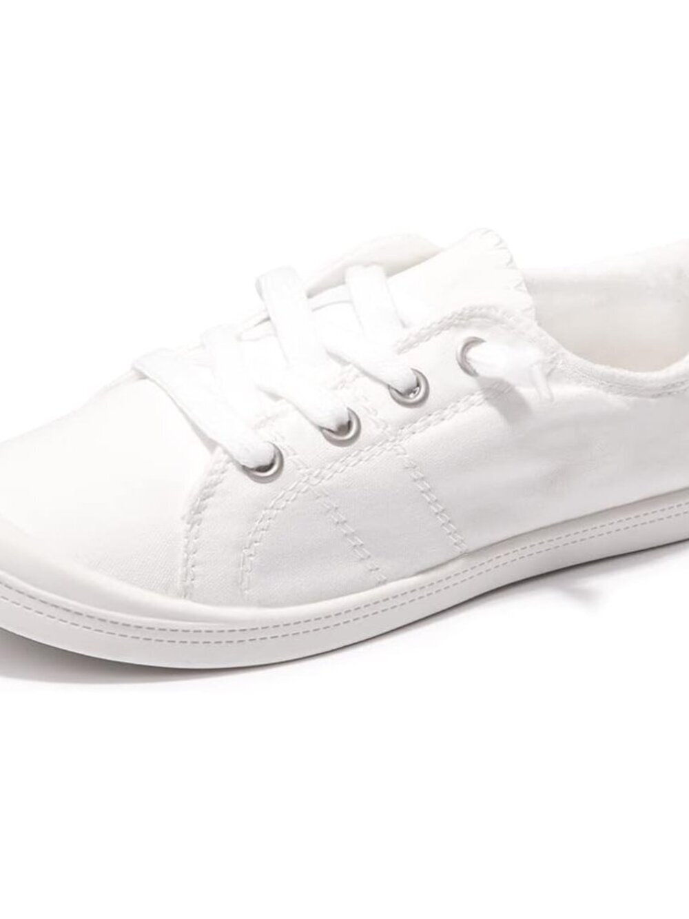 Women's Slip On Canvas Sneaker Low Top Casual Walking Shoes Classic Comfort Flat